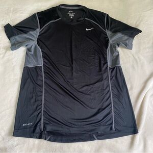 Nike Black and Gray Short Sleeve Tee